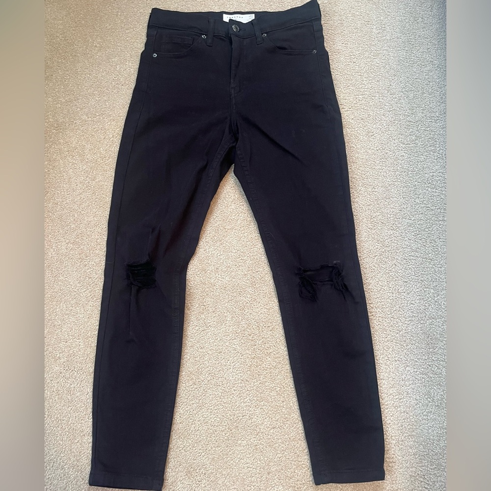 Nordstrom- TopShop straight leg black jeans